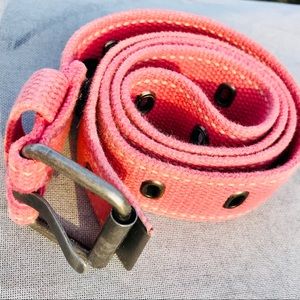 American Eagle Adjustable Belt Salmon Pink Cotton